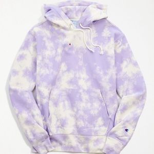 lilac champion tie dye hoodie✨